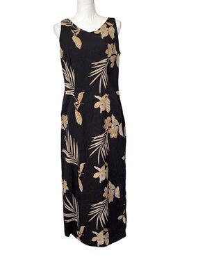 Tori Richard Silk Maxi Dress with Floral Print